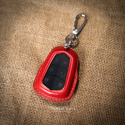 Leather Key Fob Cover for CT6, XT4, XT5, XT6, XTS, CTS, SRX, ATS & Escalade – Personalized Handmade – NorthCrafts | NorthCrafts