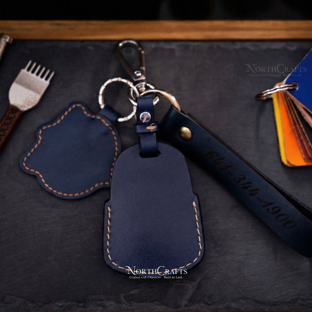 Leather Key Fob Cover for CT6, XT4, XT5, XT6, XTS, CTS, SRX, ATS & Escalade – Personalized Handmade – NorthCrafts | NorthCrafts