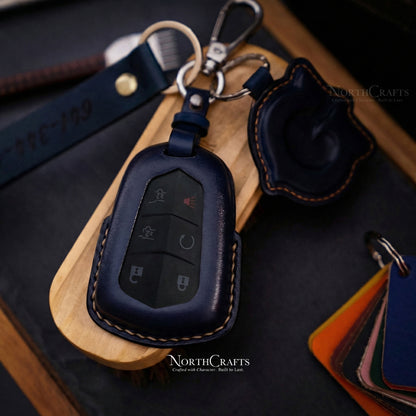 Leather Key Fob Cover for CT6, XT4, XT5, XT6, XTS, CTS, SRX, ATS & Escalade – Personalized Handmade – NorthCrafts | NorthCrafts