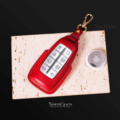 Leather Key Fob Cover for Genesis G70, GV70, G80 & GV80 – Personalized Handmade – NorthCrafts | NorthCrafts