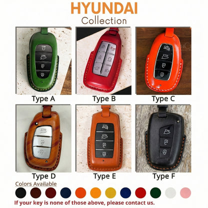 Leather Key Fob Cover for Hyundai Sonata, Nexo, Santa Fe & Tucson – Personalized Handmade – NorthCrafts | NorthCrafts