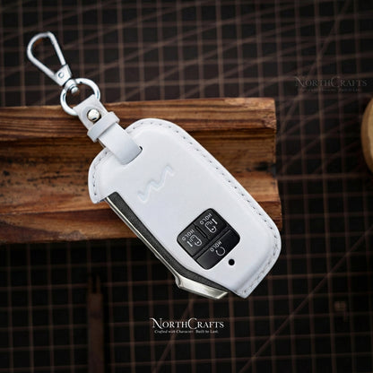 Leather Key Fob Cover for Kia Forte, Seltos, Soul, Sportage, Sorento, Cerato, Telluride, K5 & Niro – Personalized Handmade – NorthCrafts | NorthCrafts