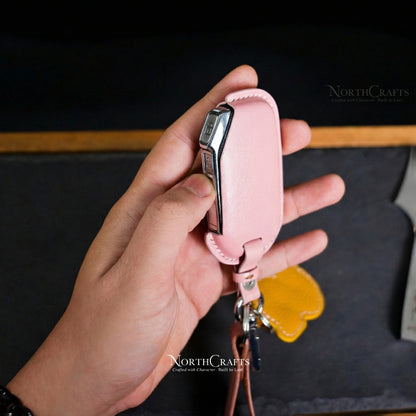 Leather Key Fob Cover for Kia Forte, Seltos, Soul, Sportage, Sorento, Cerato, Telluride, K5 & Niro – Personalized Handmade – NorthCrafts | NorthCrafts