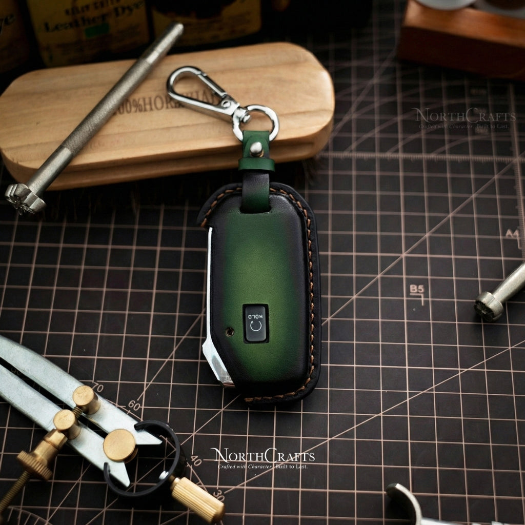 Leather Key Fob Cover for Kia Forte, Seltos, Soul, Sportage, Sorento, Cerato, Telluride, K5 & Niro – Personalized Handmade – NorthCrafts | NorthCrafts
