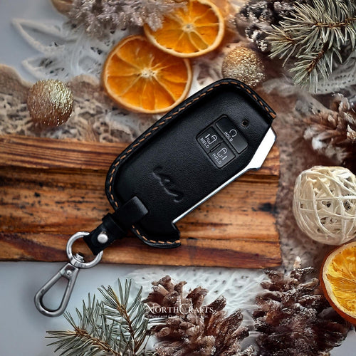 Leather Key Fob Cover for Kia Forte, Seltos, Soul, Sportage, Sorento, Cerato, Telluride, K5 & Niro – Personalized Handmade – NorthCrafts | NorthCrafts