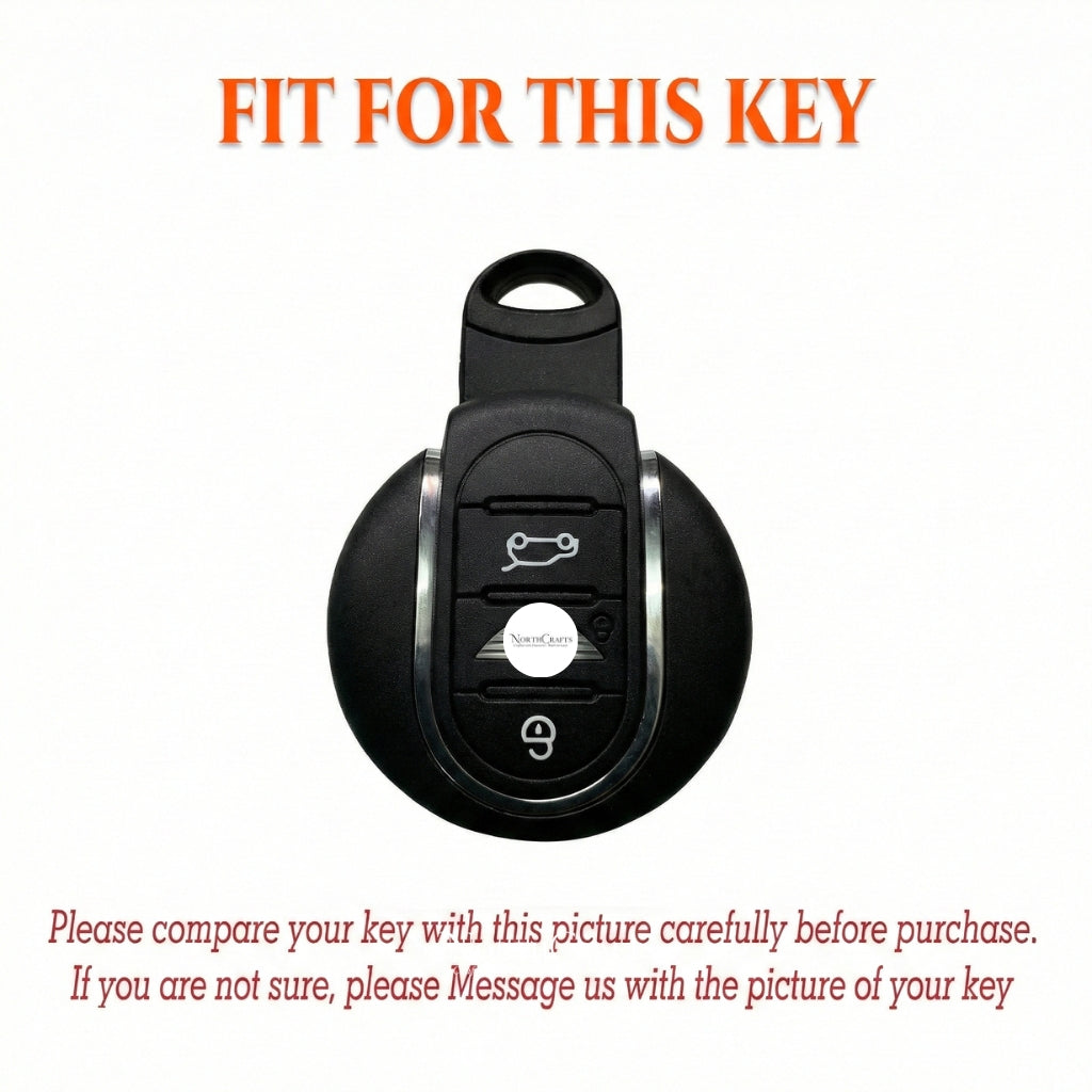 Leather Key Fob Cover for Clubman, Countryman, Hardtop & Convertible – Personalized Handmade – NorthCrafts | NorthCrafts