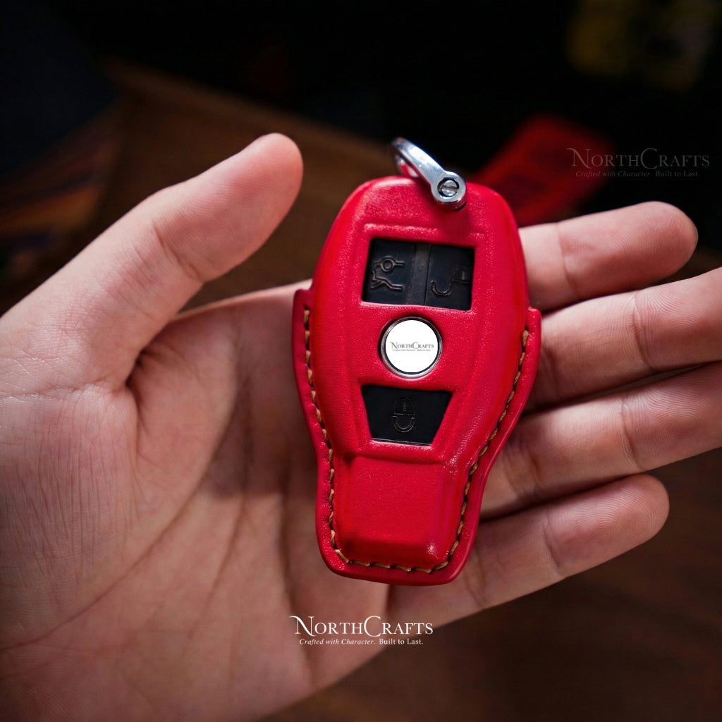 Leather Key Fob Cover for Mercedes-Benz C, E, S, M, CLS, CLK & G Class – Personalized Handmade – NorthCrafts | NorthCrafts