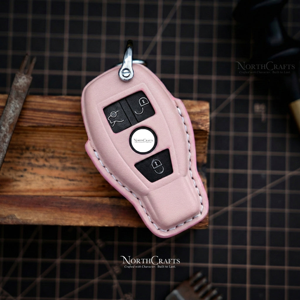 Leather Key Fob Cover for Mercedes-Benz C, E, S, M, CLS, CLK & G Class – Personalized Handmade – NorthCrafts | NorthCrafts