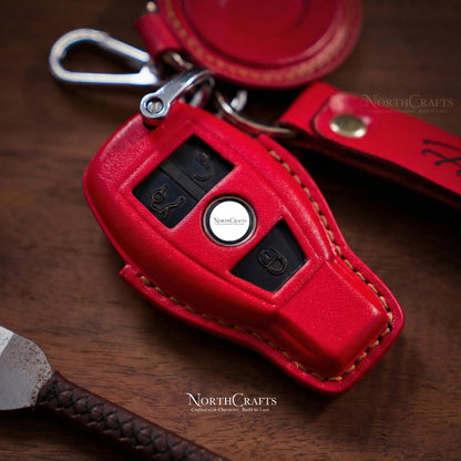 Leather Key Fob Cover for Mercedes-Benz C, E, S, M, CLS, CLK & G Class – Personalized Handmade – NorthCrafts | NorthCrafts
