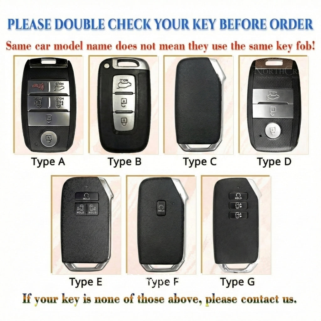 Leather Key Fob Cover for Kia K3, K5, Cerato, Forte, Sorento, Rio, Rio5, Optima, Soul, Carnival, Sedona, Niro & Sportage – Personalized Handmade – NorthCrafts | NorthCrafts