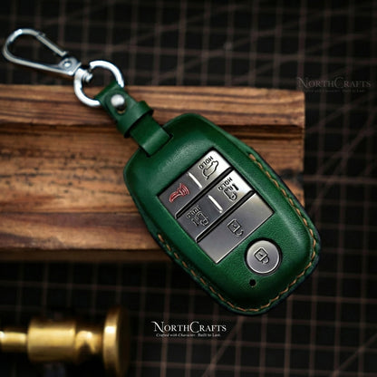 Leather Key Fob Cover for Kia K3, K5, Cerato, Forte, Sorento, Rio, Rio5, Optima, Soul, Carnival, Sedona, Niro & Sportage – Personalized Handmade – NorthCrafts | NorthCrafts