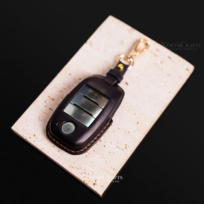 Leather Key Fob Cover for Kia K3, K5, Cerato, Forte, Sorento, Rio, Rio5, Optima, Soul, Carnival, Sedona, Niro & Sportage – Personalized Handmade – NorthCrafts | NorthCrafts