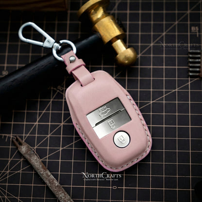 Leather Key Fob Cover for Hyundai Kia 2020-2024 Models | NorthCrafts