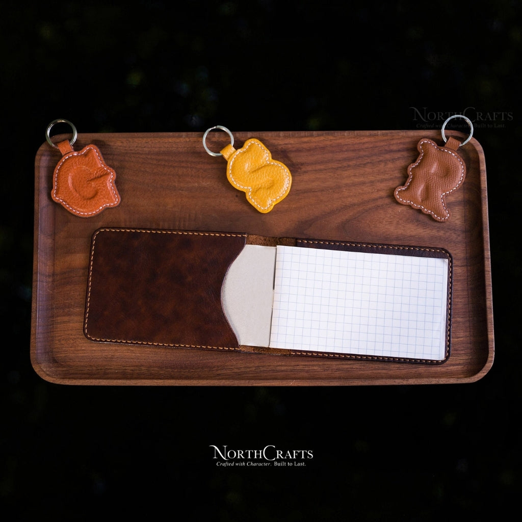 Personalized Handcrafted Leather Note Pad Cover for 3x5 Memo Book – NorthCrafts