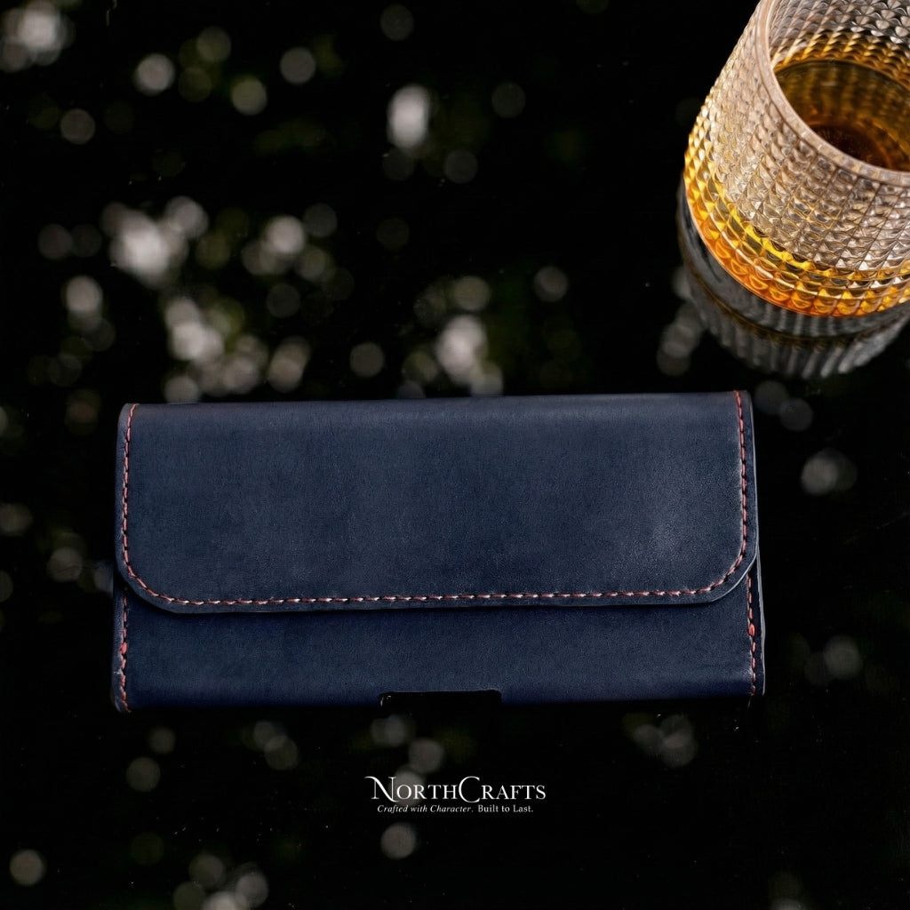 Personalized Handcrafted Leather Phone Pouch with Belt Loop for iPhone 17 Series  & iPhone 15 Series, iPhone 16 Series – NorthCrafts