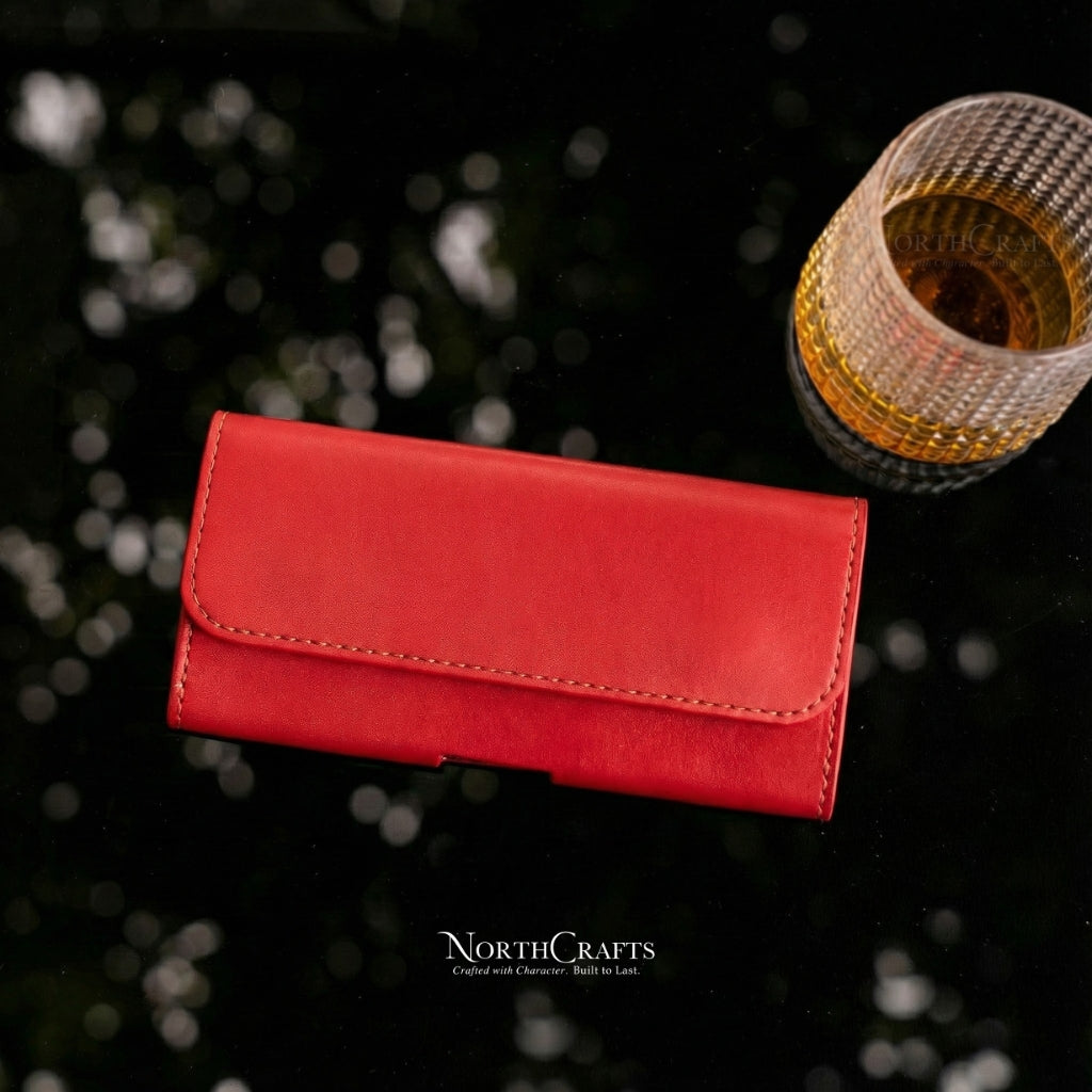 Personalized Handcrafted Leather Phone Pouch with Belt Loop for iPhone 17 Series  & iPhone 15 Series, iPhone 16 Series – NorthCrafts