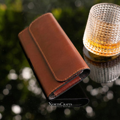 Leather Phone Holster with Belt Loop & Magnetic Closure for Samsung Galaxy Z, S, A & M Series – Personalized Handmade – NorthCrafts | NorthCrafts