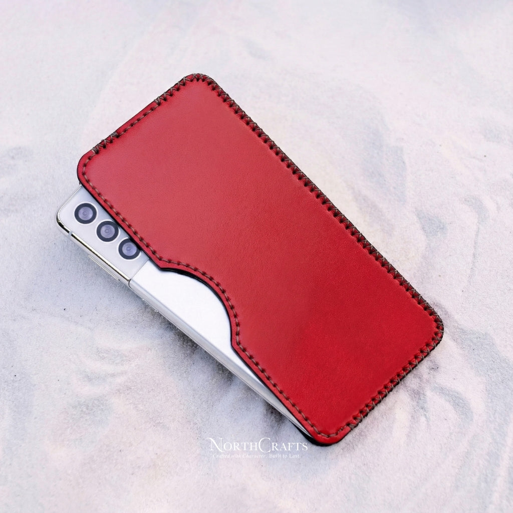Leather Phone Sleeve for iPhone 17 Series, iPhone 16 Series & iPhone 15 Series – Personalized Handmade – NorthCrafts | NorthCrafts
