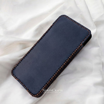 Leather Phone Sleeve for iPhone 17 Series, iPhone 16 Series & iPhone 15 Series – Personalized Handmade – NorthCrafts | NorthCrafts