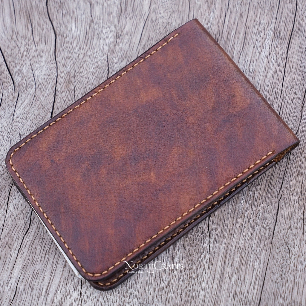 Leather Pocket 3x5 Memo Book Cover – Personalized Handmade – NorthCrafts | NorthCrafts