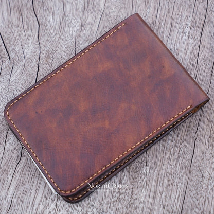 Leather Pocket 3x5 Memo Book Cover – Personalized Handmade – NorthCrafts | NorthCrafts
