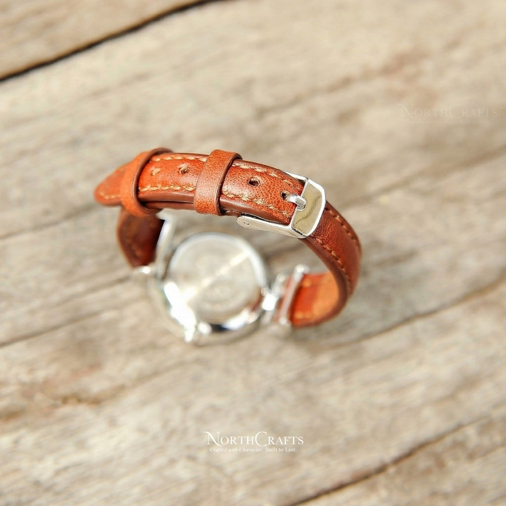 Personalized Handcrafted Leather Watch Strap for Women – NorthCrafts