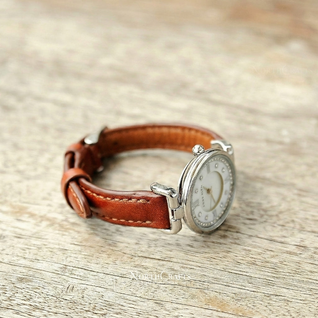 Personalized Handcrafted Leather Watch Strap for Women – NorthCrafts