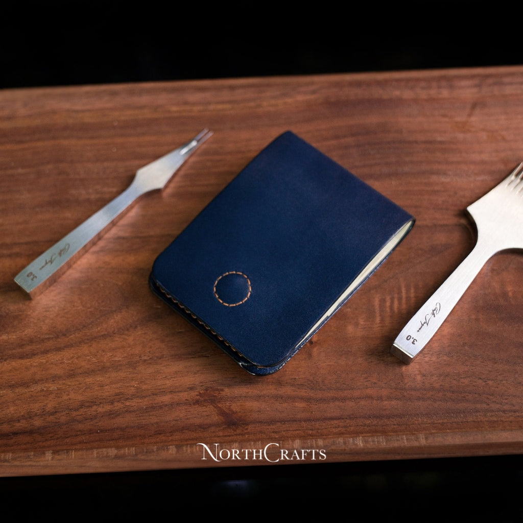 Personalized Handcrafted Mini Leather Card Holder Wallet – NorthCrafts