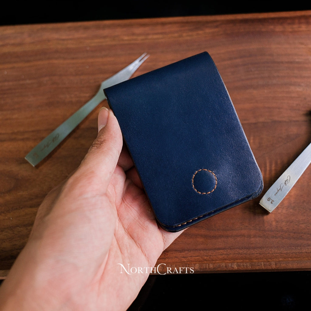 Personalized Handcrafted Mini Leather Card Holder Wallet – NorthCrafts