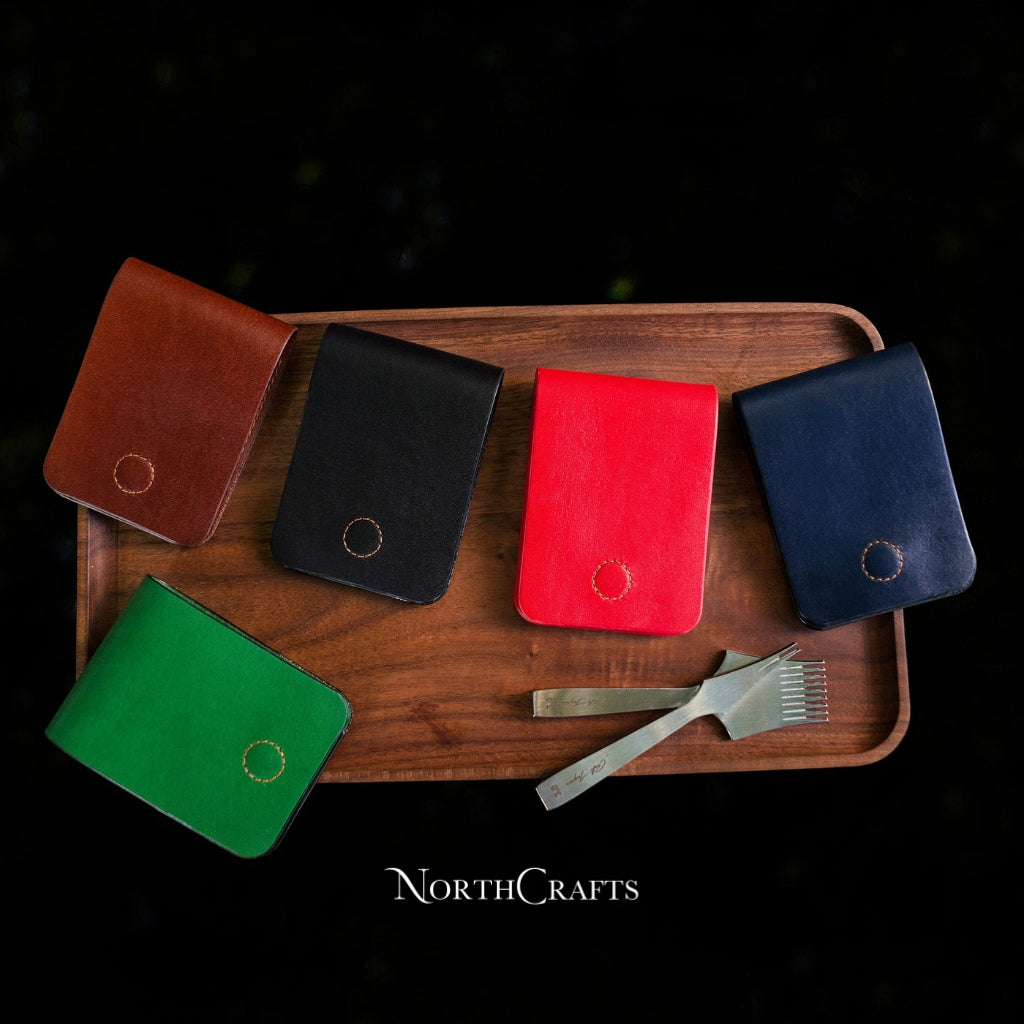 Personalized Handcrafted Mini Leather Card Holder Wallet – NorthCrafts