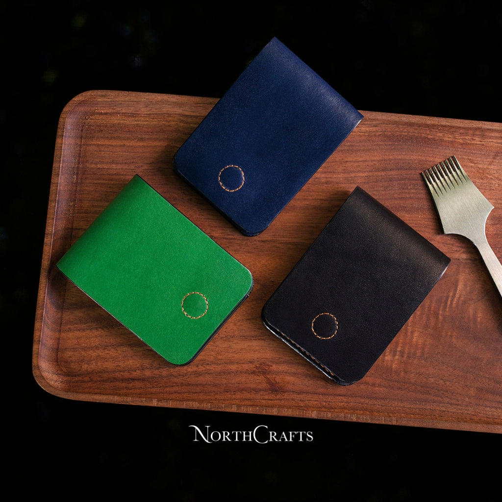 Personalized Handcrafted Mini Leather Card Holder Wallet – NorthCrafts