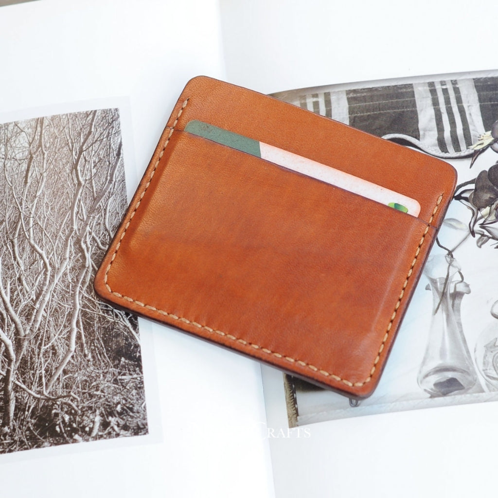 Personalized Handcrafted Minimal Leather Card Holder Wallet – NorthCrafts