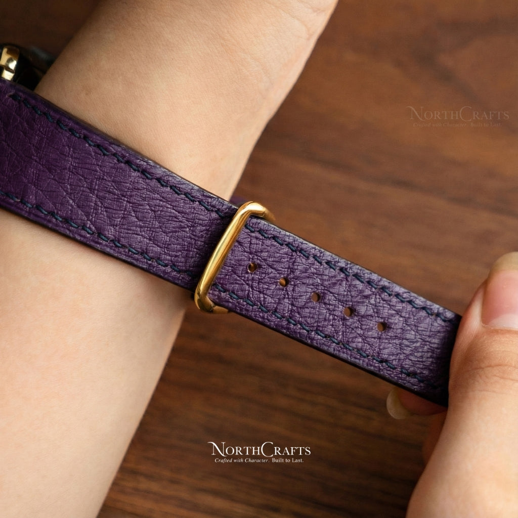 Personalized Handcrafted Ostrich Leather iWatch Band (38mm–49mm) – NorthCrafts