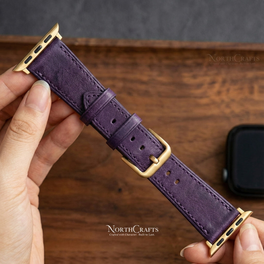 Personalized Handcrafted Ostrich Leather iWatch Band (38mm–49mm) – NorthCrafts