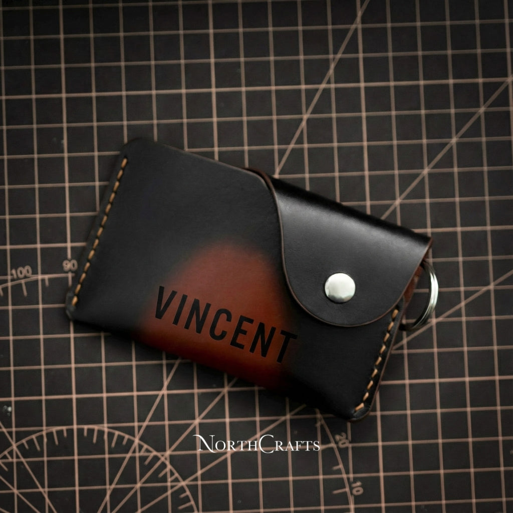 Personalized Handmade Leather Keychain Wallet & Slim Card Holder – NorthCrafts