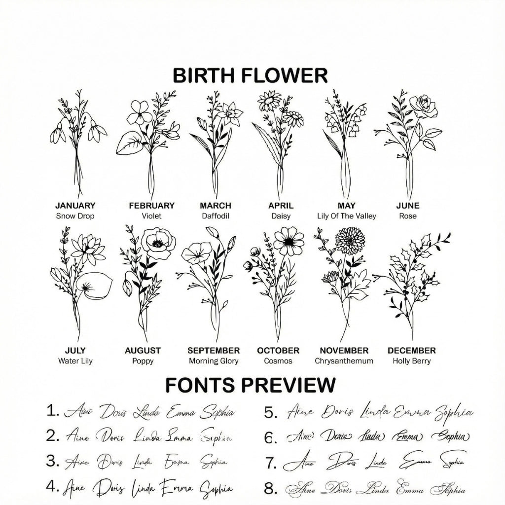 Personalized Handmade Leather Keychain Wallet with Birth Flower – NorthCrafts