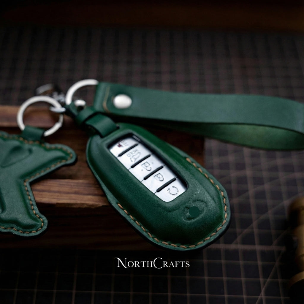 Leather Key Fob Cover for Q50, QX50 & Q60 – Personalized Handmade – NorthCrafts | NorthCrafts