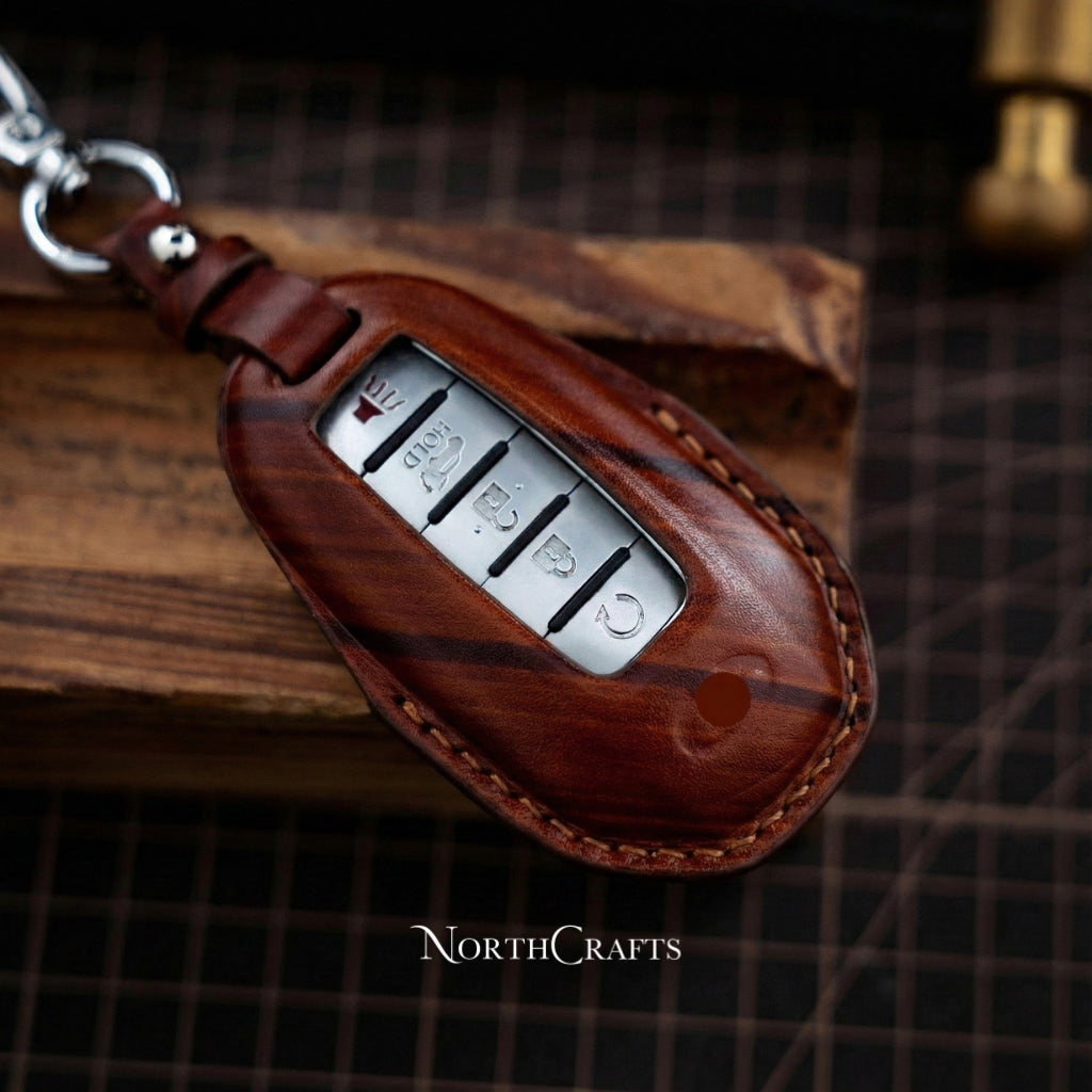 Leather Key Fob Cover for Q50, QX50 & Q60 – Personalized Handmade – NorthCrafts | NorthCrafts