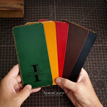 Slim Cash Envelope Long Leather Wallet for Women – Personalized Handmade – NorthCrafts | NorthCrafts