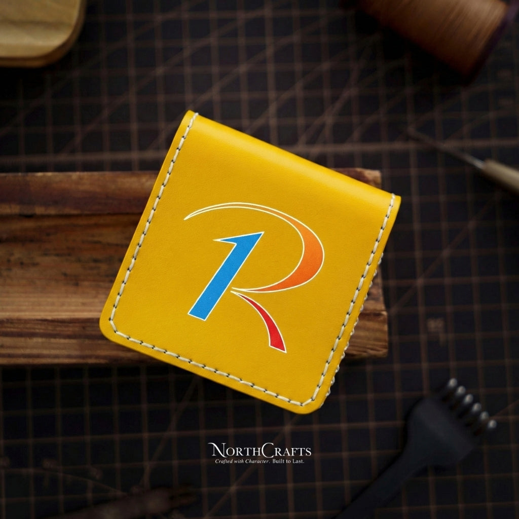 Square Leather Card Holder Box (2.5x2.5 Inch) – Personalized Handmade – NorthCrafts | NorthCrafts
