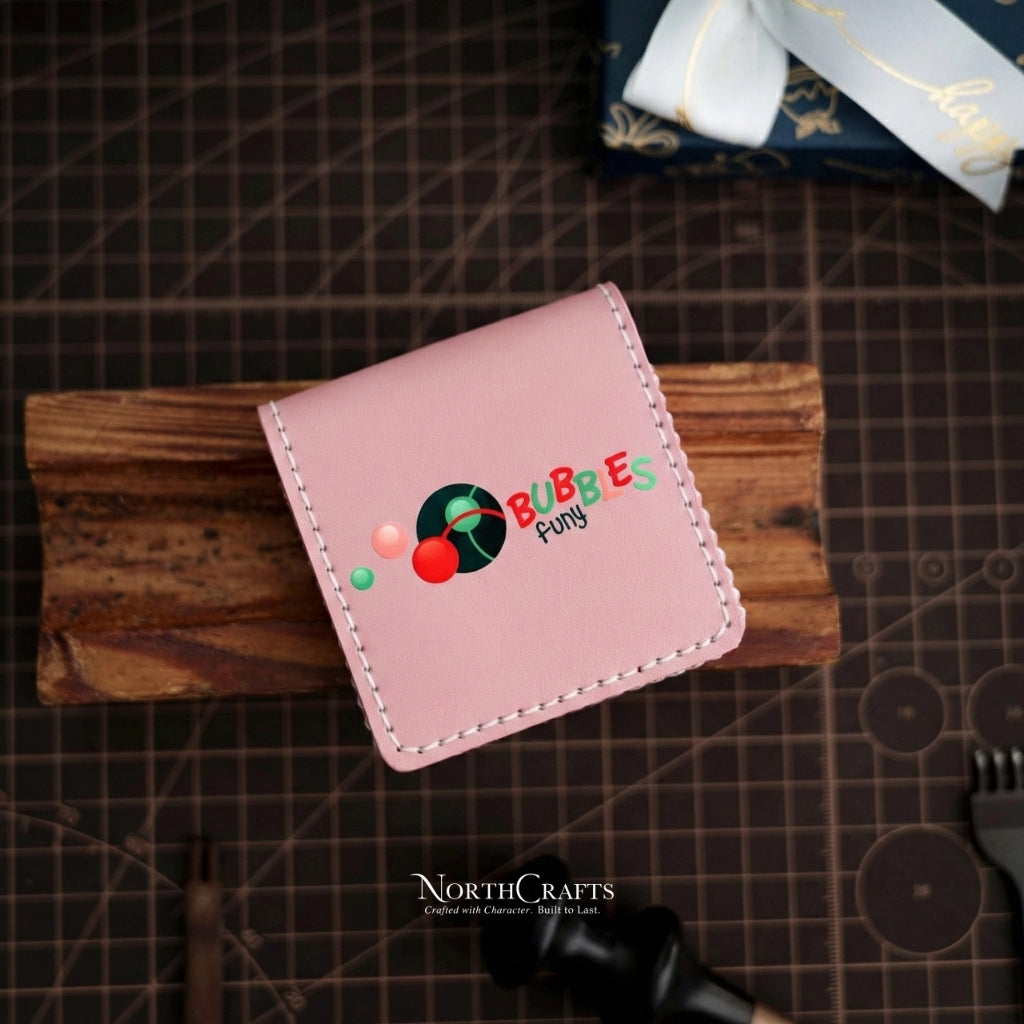 Square Leather Card Holder Box (2.5x2.5 Inch) – Personalized Handmade – NorthCrafts | NorthCrafts